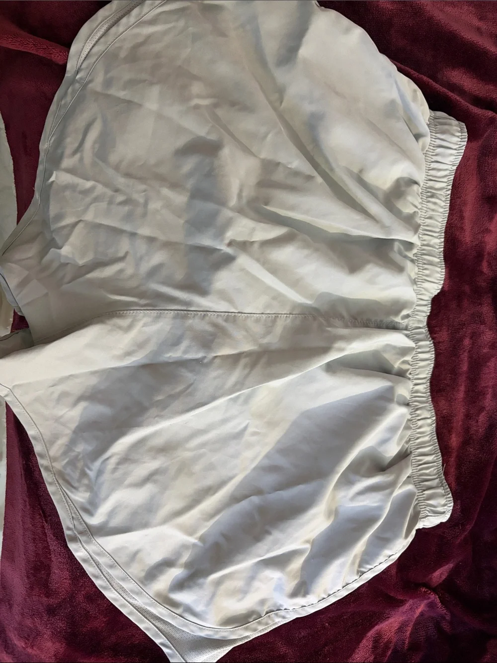 Nike White Athletic Running Shorts